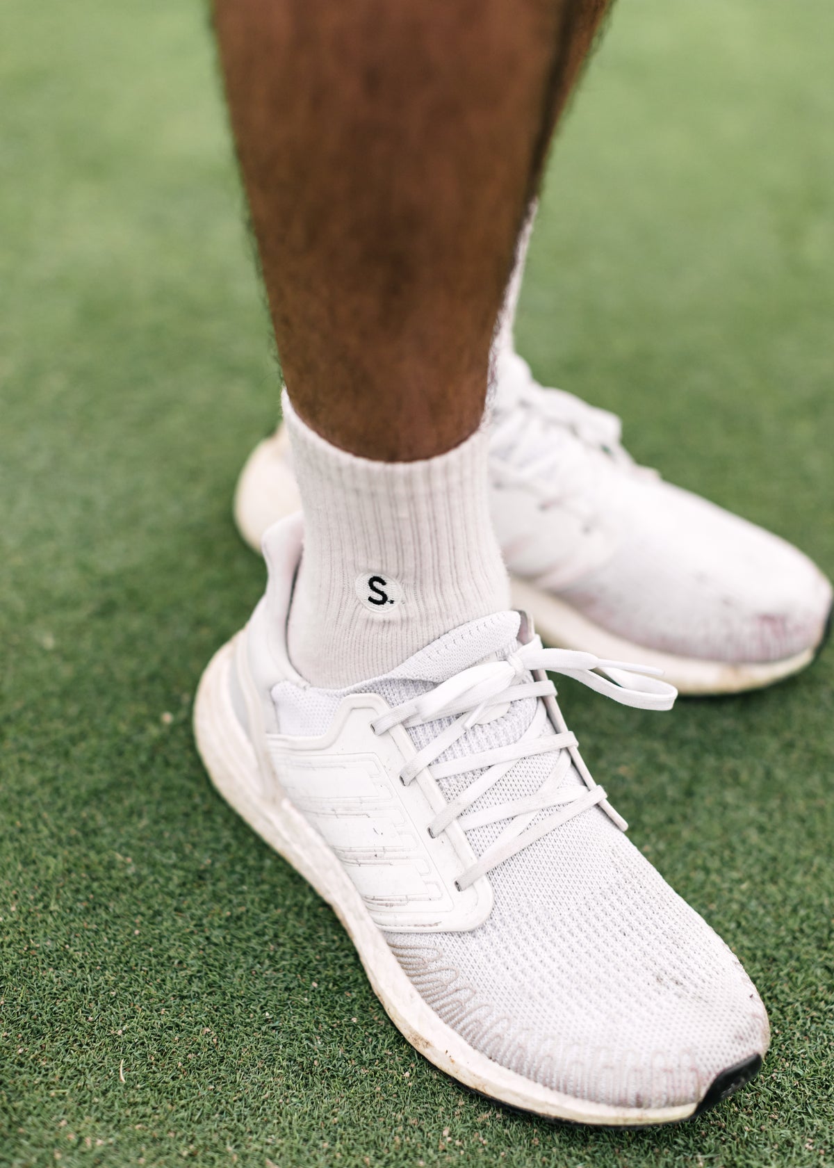 Solos custom golf socks worn on course